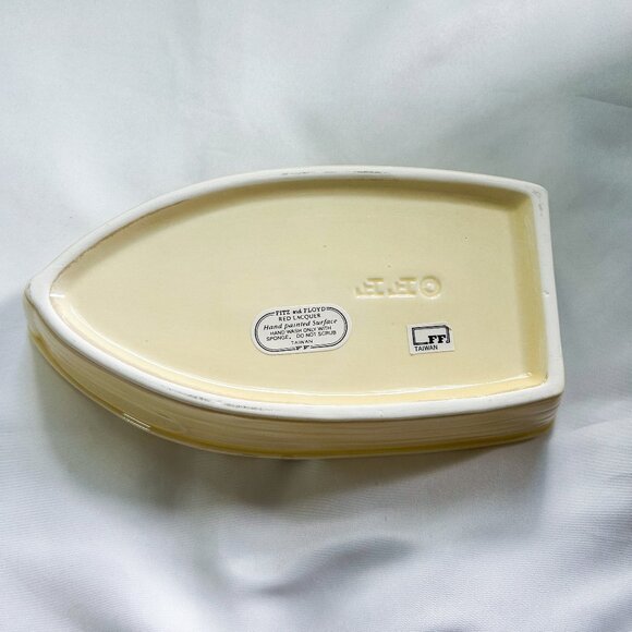 Fitz and Floyd Red Lacquer Rio Rita Banana Boat Covered Dish, Vintage Rare - Picture 10 of 12